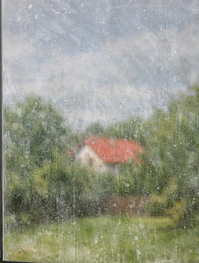 Before cleaning: dirty windows